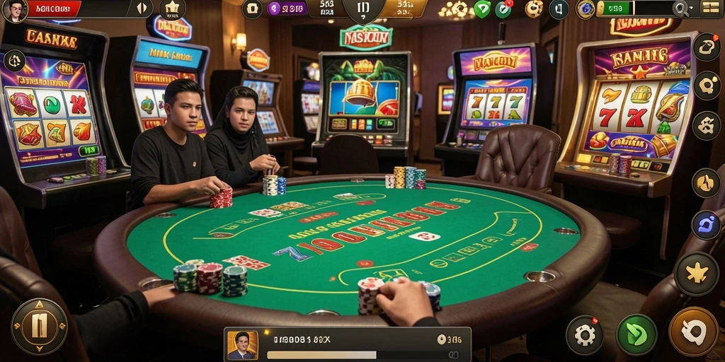 Screenshot menampilkan berbagai pilihan permainan yang tersedia.