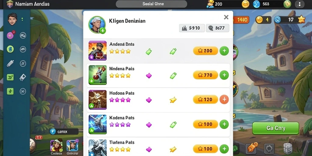Berbagai karakter unik untuk dipilih dan dimainkan.